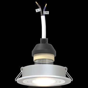 Spotlight 24 pcs Silver 9 x 9 x 2 cm Aluminium