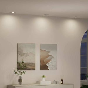 Spotlight 6 pcs Vit 9 x 9 x 2 cm Aluminium