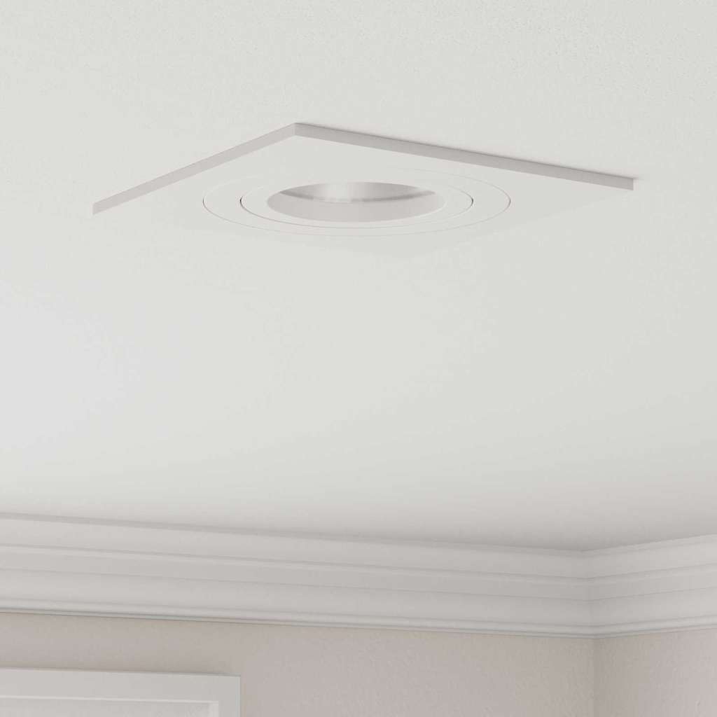 Spotlight 6 pcs Vit 9 x 9 x 2 cm Aluminium