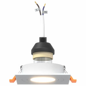 Spotlight 6 pcs Vit 9 x 9 x 2 cm Aluminium