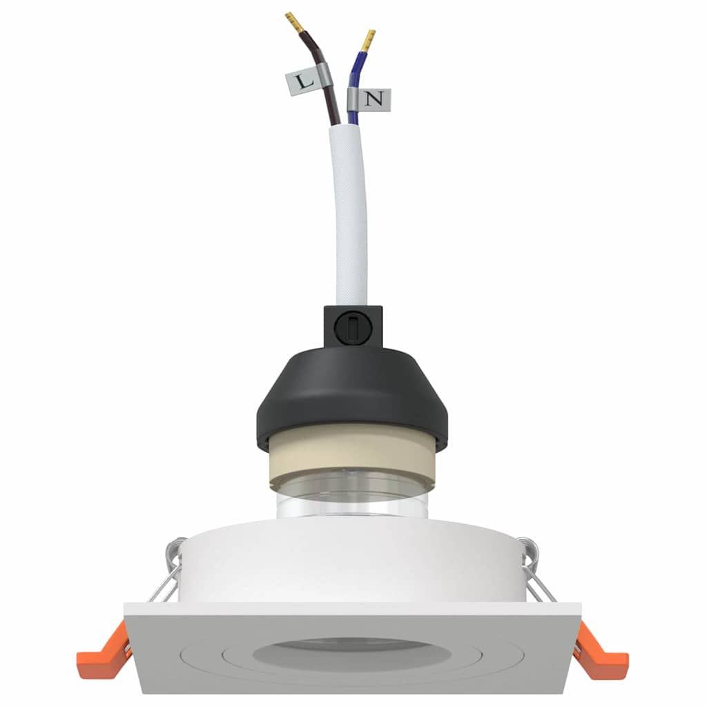 Spotlight 24 pcs Vit 9 x 9 x 2 cm Aluminium