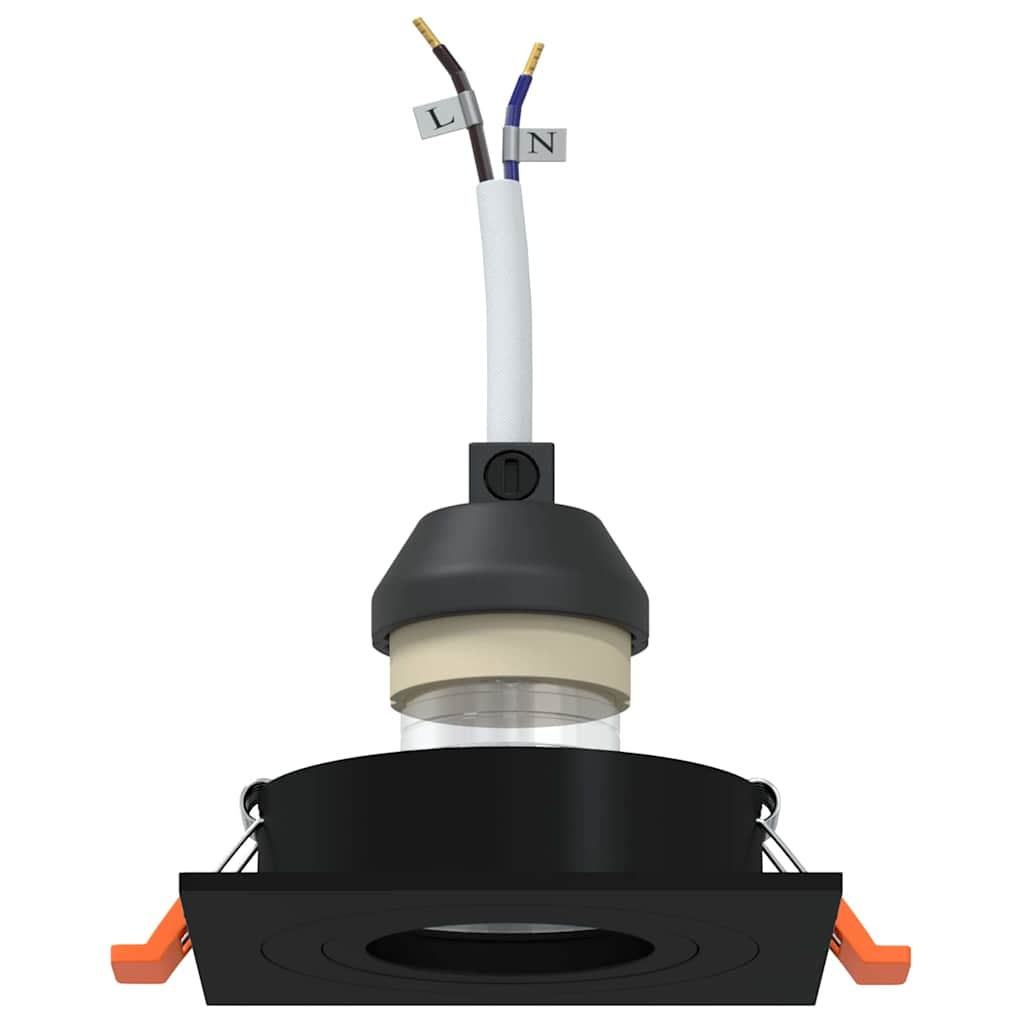 Spotlight 24 pcs Svart 9 x 9 x 2 cm Aluminium