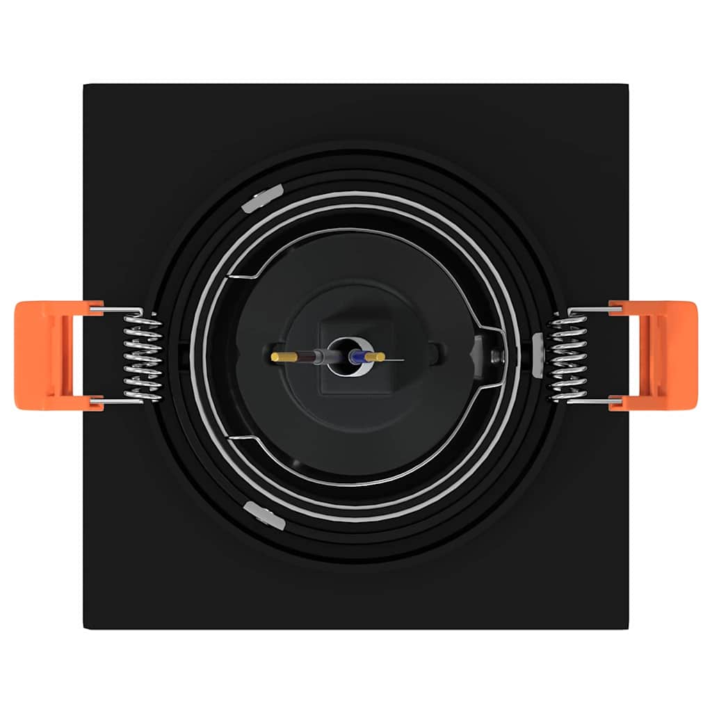 Spotlight 24 pcs Svart 9 x 9 x 2 cm Aluminium