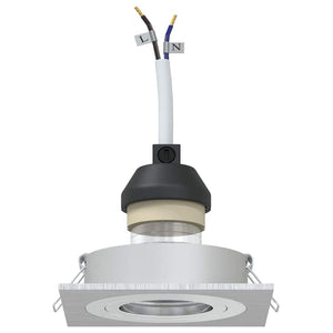 Spotlight 12 pcs Silver 9 x 9 x 2 cm Aluminium