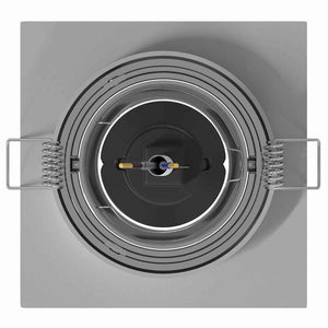 Spotlight 12 pcs Silver 9 x 9 x 2 cm Aluminium