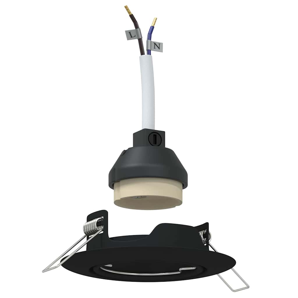 Spotlight 12 pcs Svart 9 x 9 x 2.5 cm Metall