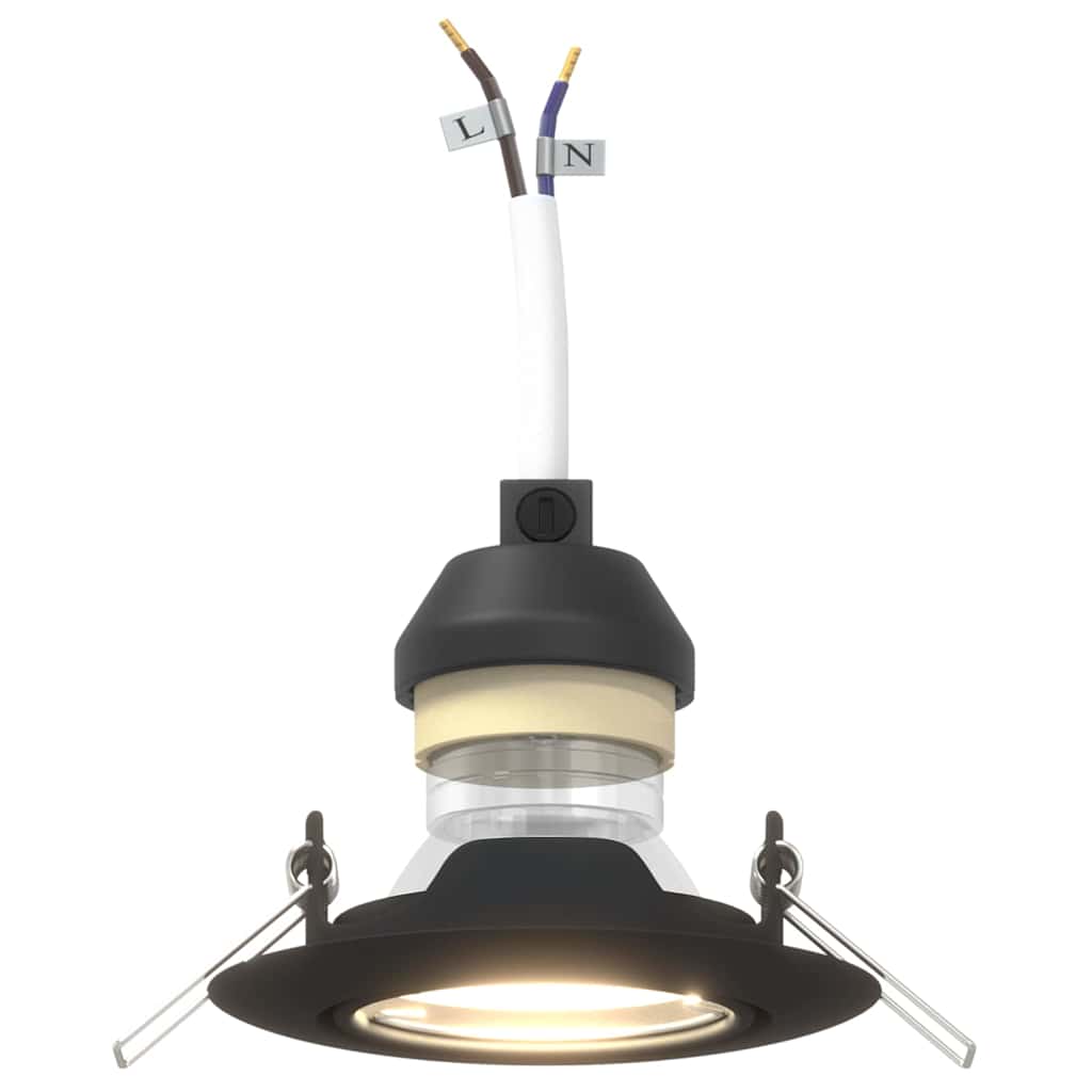 Spotlight 12 pcs Svart 9 x 9 x 2.5 cm Metall