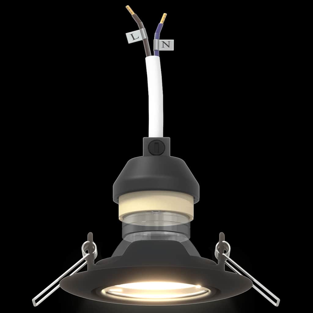 Spotlight 12 pcs Svart 9 x 9 x 2.5 cm Metall