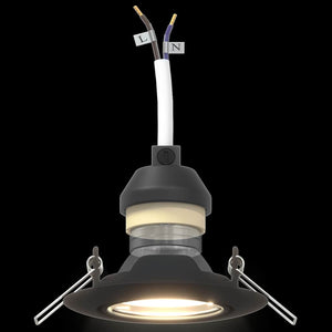 Spotlight 12 pcs Svart 9 x 9 x 2.5 cm Metall