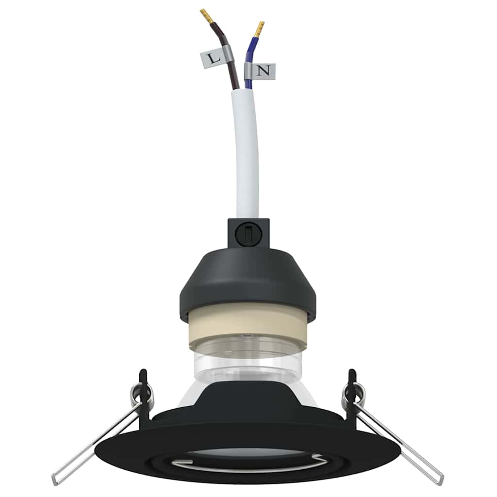 Spotlight 12 pcs Svart 9 x 9 x 2.5 cm Metall