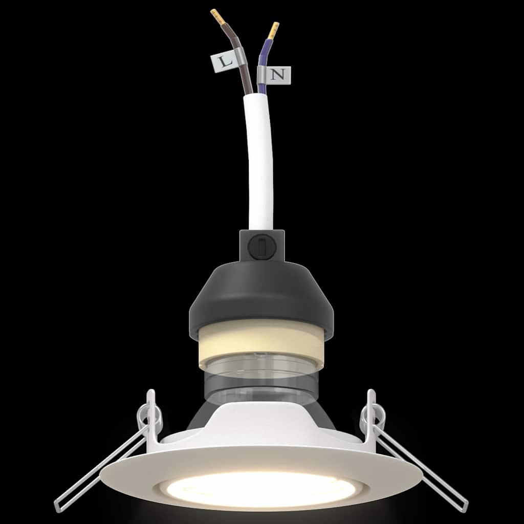 Spotlight 6 pcs Vit 9 x 9 x 2.5 cm Metall