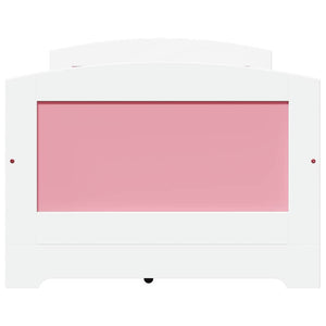 Dagbädd med 5 lådor utan madrass IRUN vit&rosa 90x200 cm