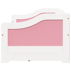 Dagbädd med 3 lådor utan madrass IRUN vit&rosa 90x200 cm