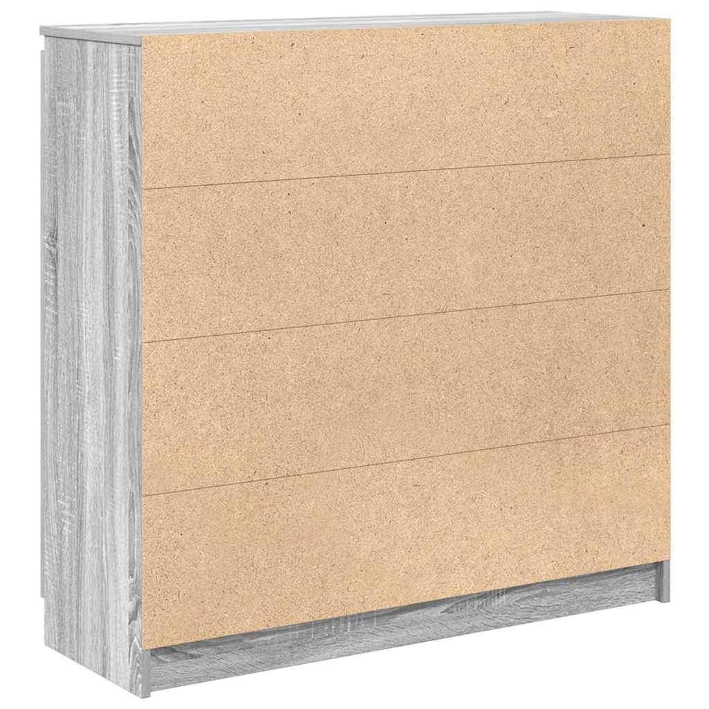 Skänk med lådor grå sonoma 100,5x35x98,5 cm konstruerat trä