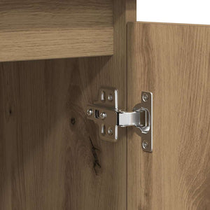 Skänk med lådor hantverksmässig ek 100,5x35x98,5 cm