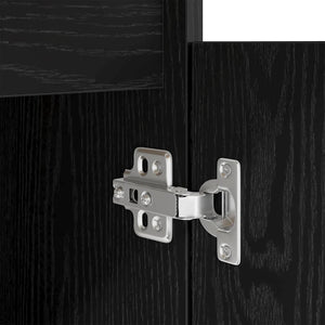 Skrivbord med låda Svart ek 140 x 49 x 76 cm Konstruerat trä