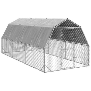 Hönsgård med tak 2,5x6x2,25 m galvaniserat stål