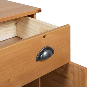 Badrumsmöbelset med hylla VIGO 2 pcs Brun och honungsgul