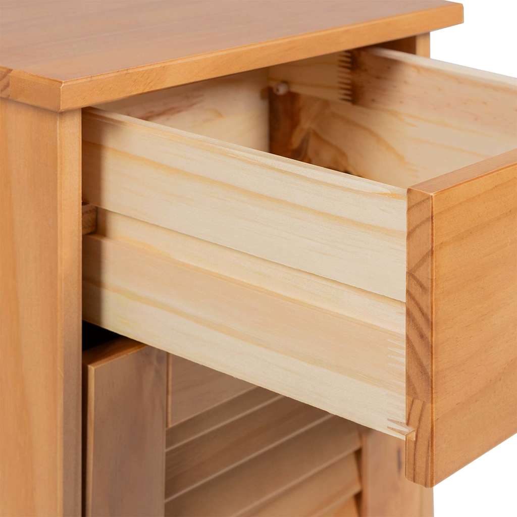 Badrumsmöbelset med låda VIGO 4 pcs Honung brun Massiv furu