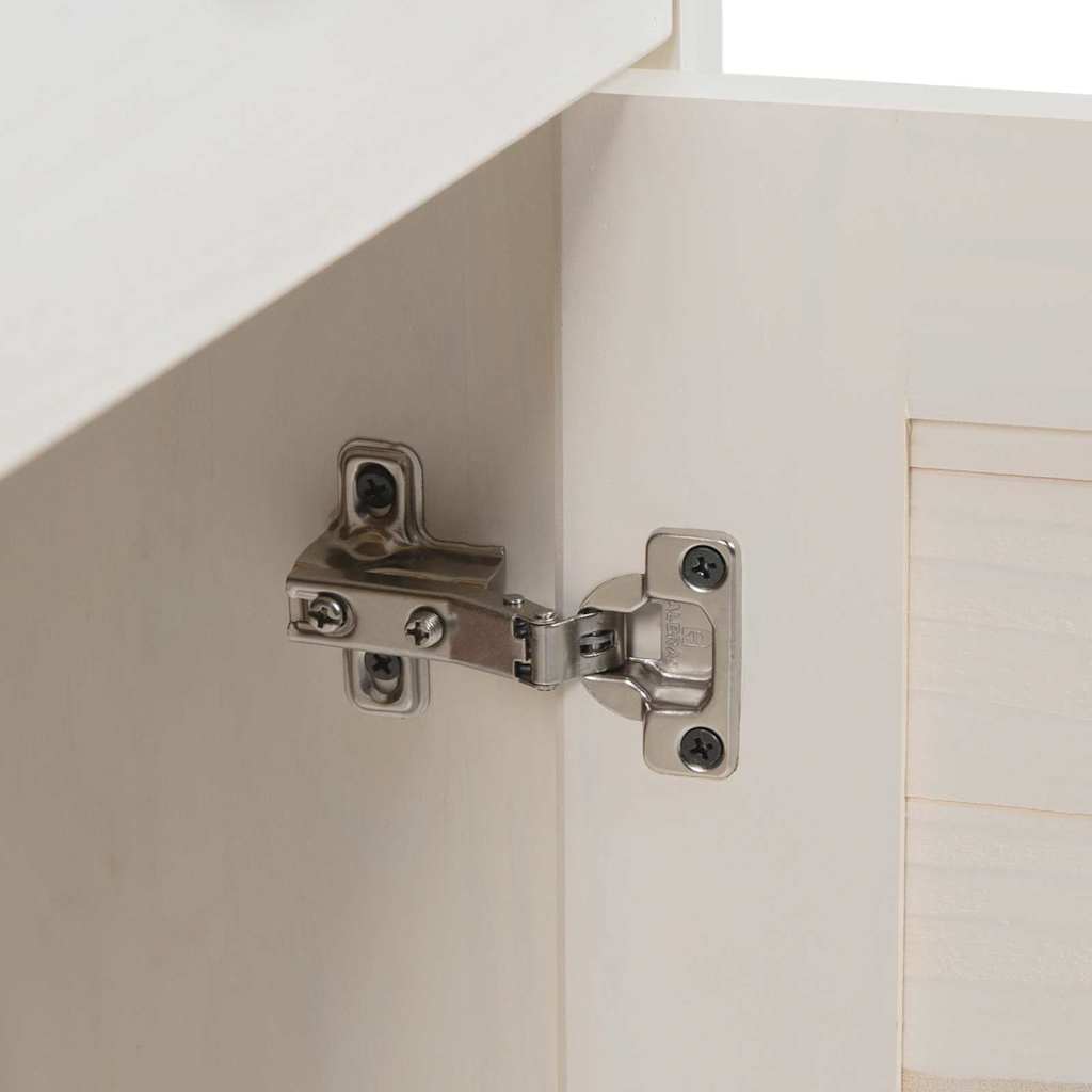 Badrumsmöbelset med låda med hylla 4 pcs Antik vit Massiv furu