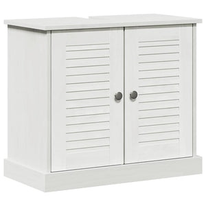 Badrumsmöbelset med låda VIGO 5 pcs Antik vit Massiv furu