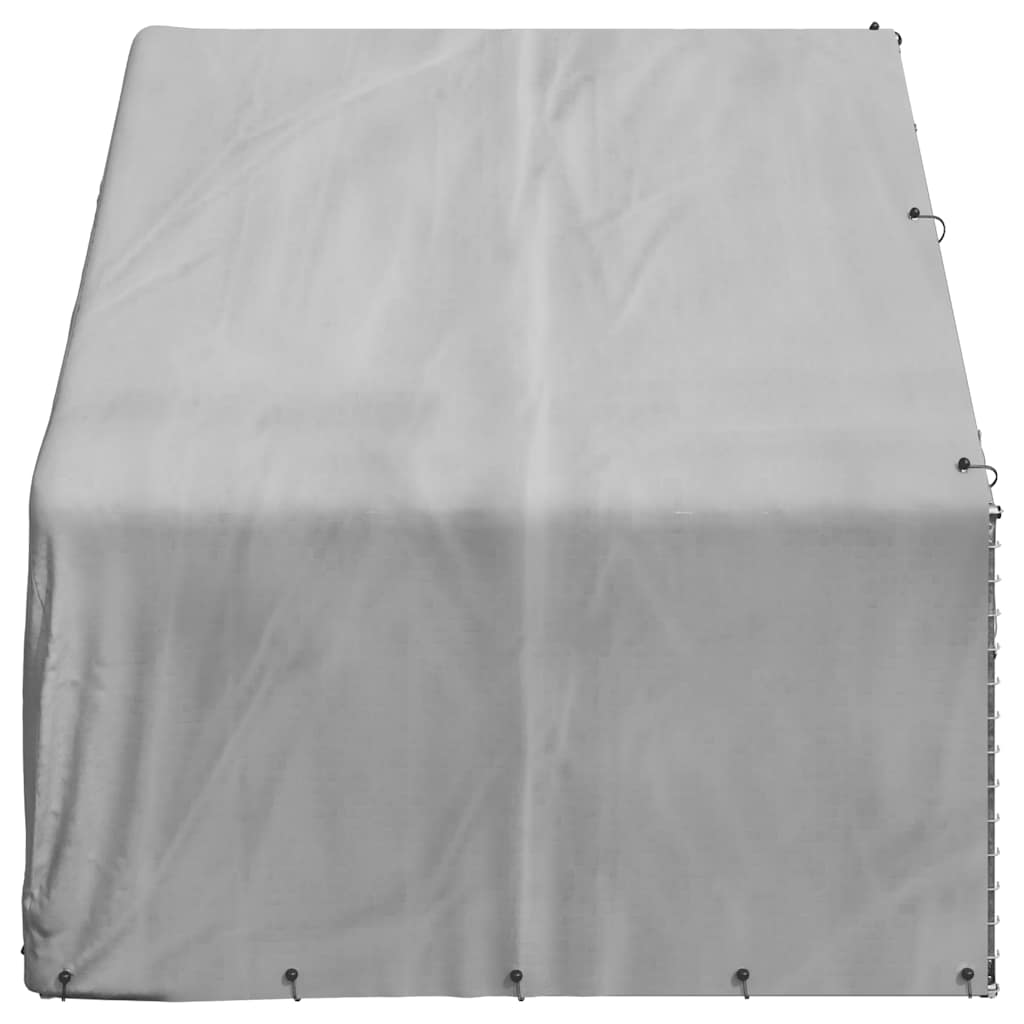 Hundkoja utomhus med överdrag 3x2x1,9 m galvaniserat stål