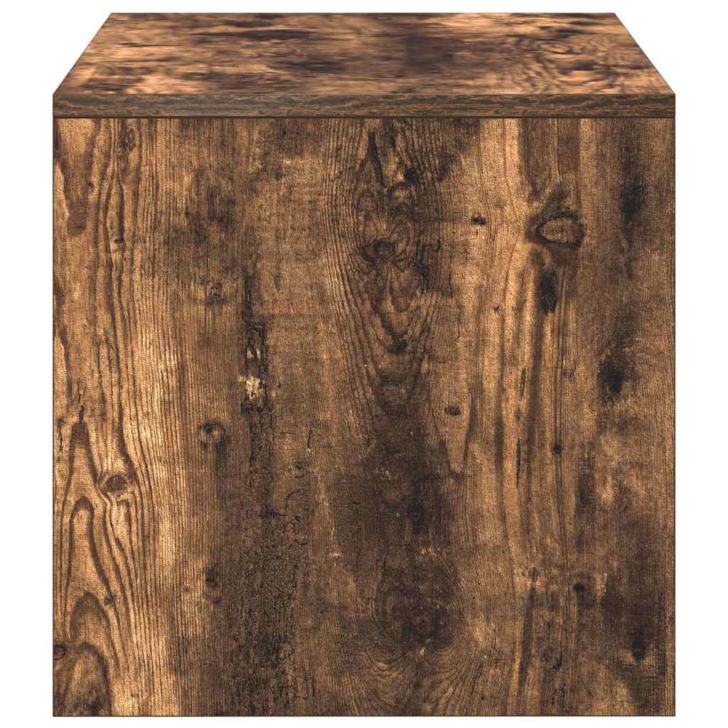 Tv-bänk rökfärgad ek 100x35x40 cm konstruerat trä