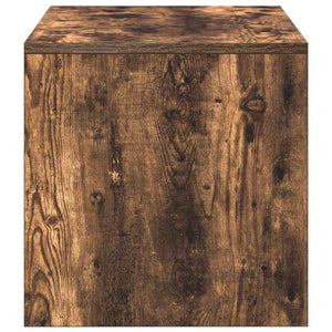 Tv-bänk rökfärgad ek 100x35x40 cm konstruerat trä