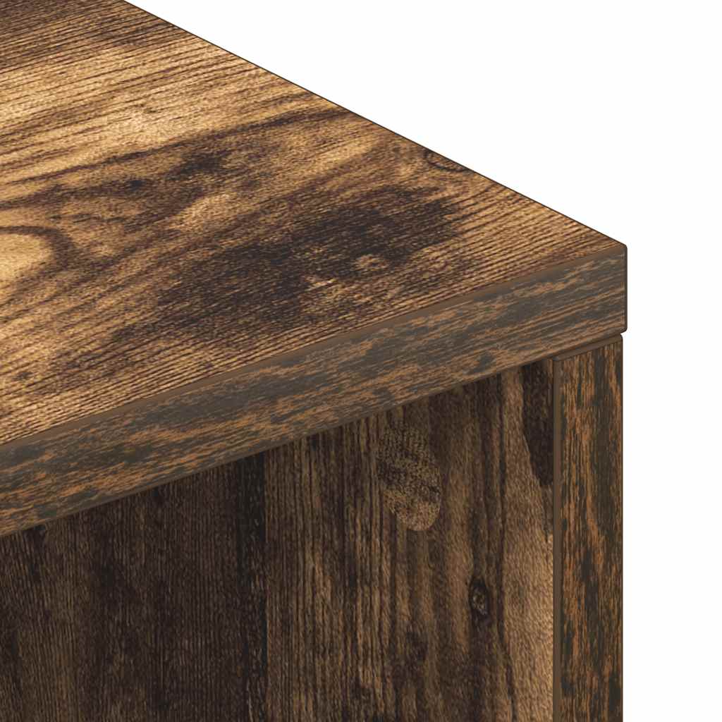 Tv-bänk rökfärgad ek 100x35x40 cm konstruerat trä