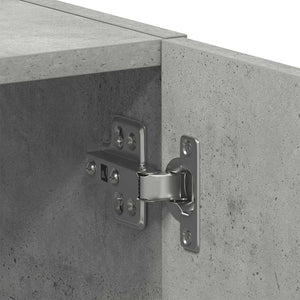 Tvättmaskinsskåp betonggrå 64x24x190 cm konstruerat trä