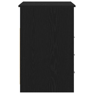 Skrivbord med lådor svart ek 102x50x76 cm konstruerat trä