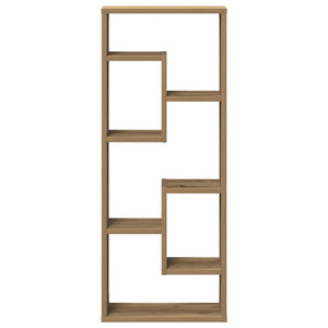 Vägghylla hantverksmässig ek 36x16x90 cm konstruerat trä