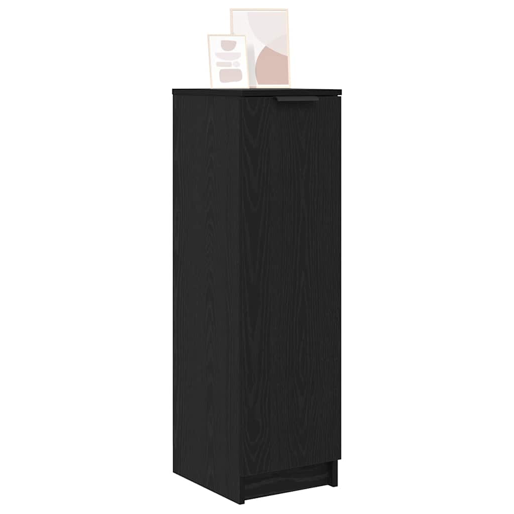 Skoskåp med hylla Svart Ek 29,5 x 35 x 101 cm Konstruerat trä