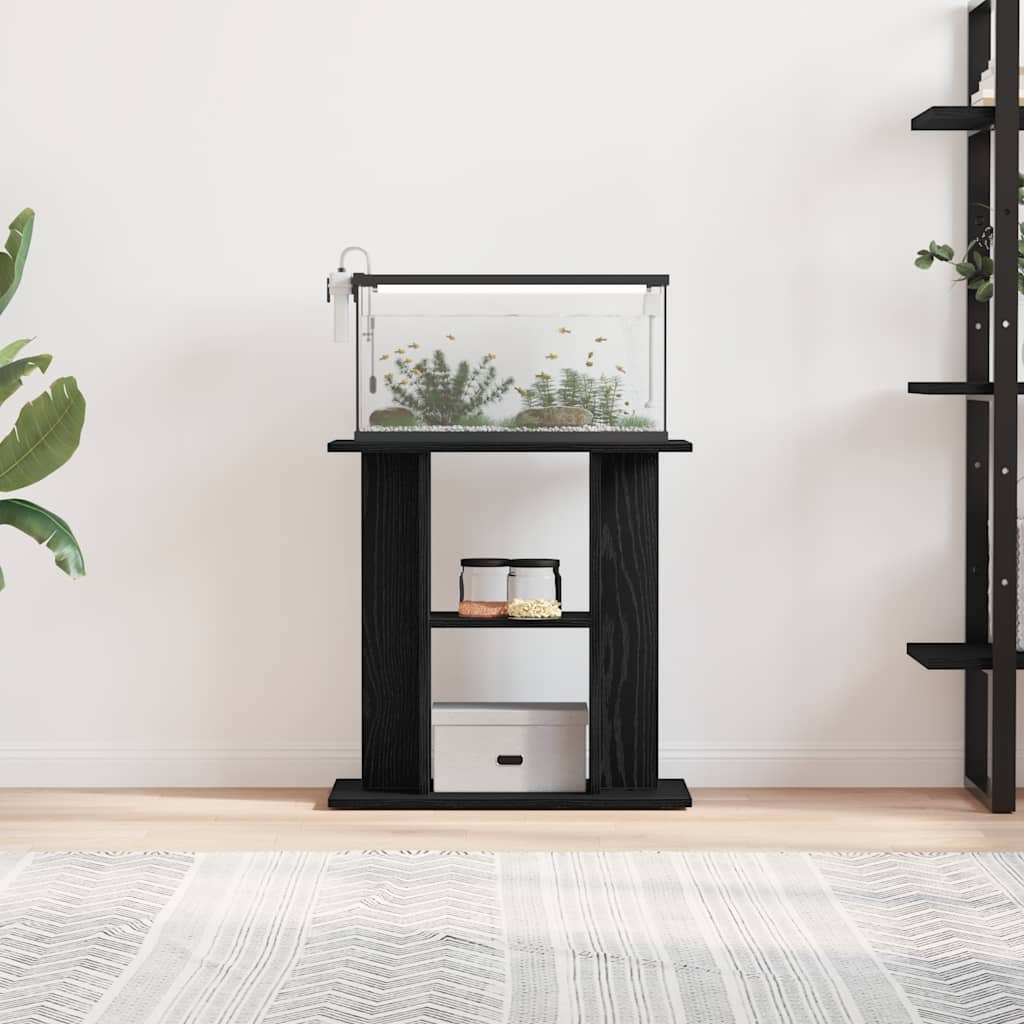 Akvariestativ svart ek 60x30x60 cm konstruerat trä