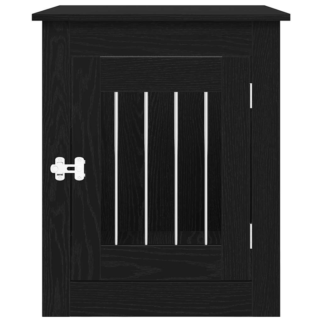 Hundbursmöbler svart ek 55x75x65 cm konstruerat trä