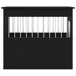 Hundbursmöbler svart ek 55x80x68 cm konstruerat trä