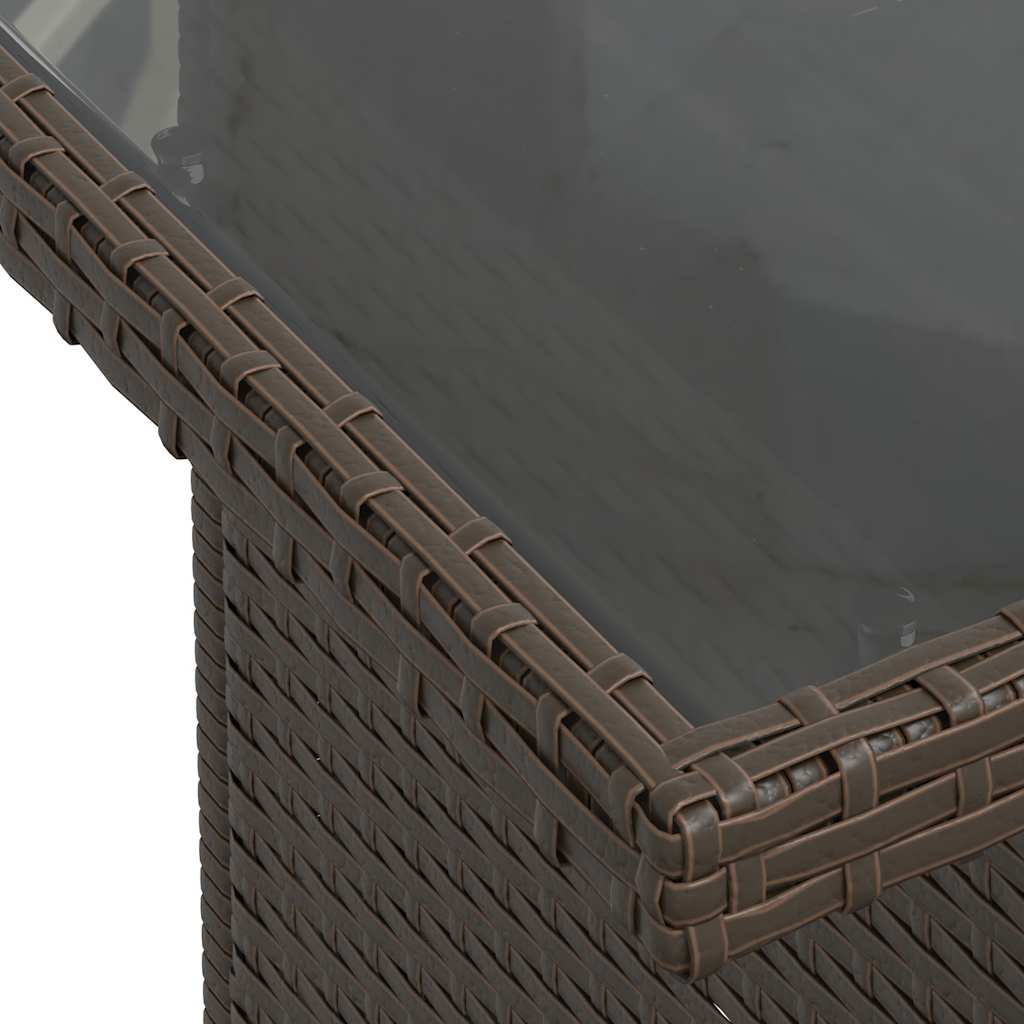 Trädgårdssoffset med dynor 6 delar brun konstrotting akaciaträ