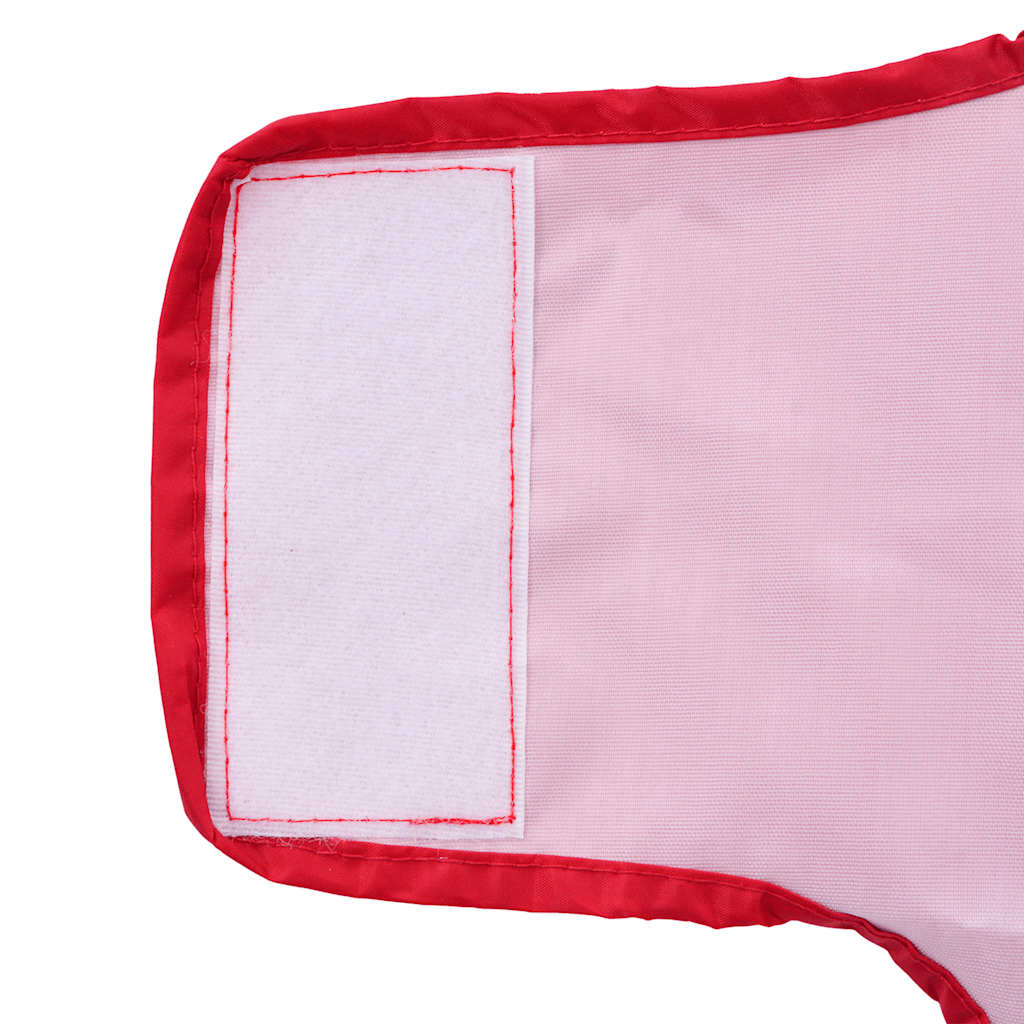 Regnrock för hundar med reflexer polyester röd m