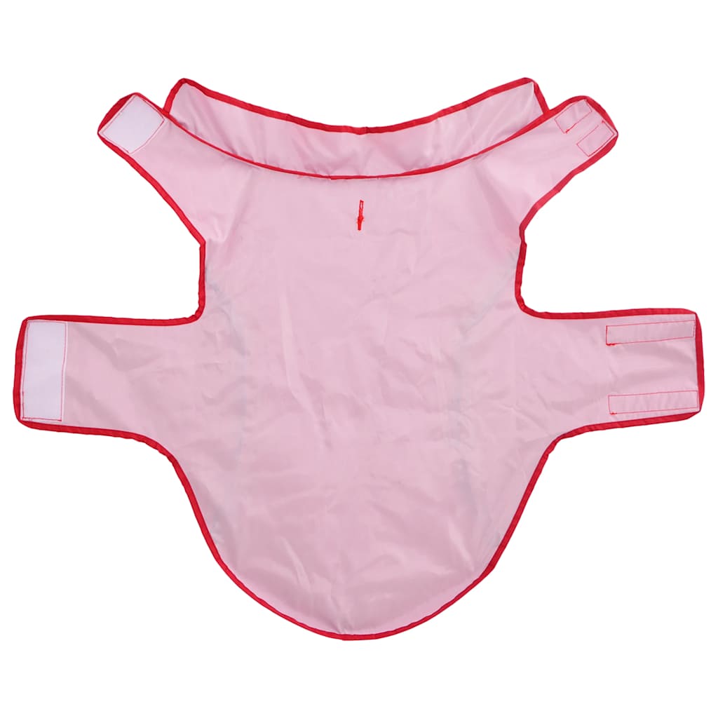 Regnrock för hundar med reflekterande remsor polyester röd L