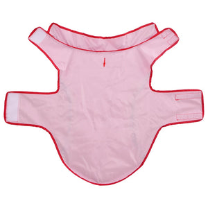 Regnrock för hundar med reflekterande remsor polyester röd L