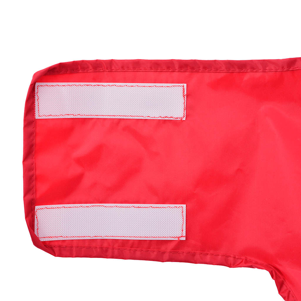 Regnrock för hundar med reflekterande remsor polyester röd L