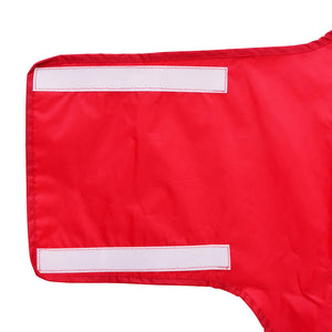 Regnrock för hundar med reflexer polyester röd 3XL