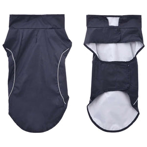Regnrock för hundar med reflexer polyester marinblå S
