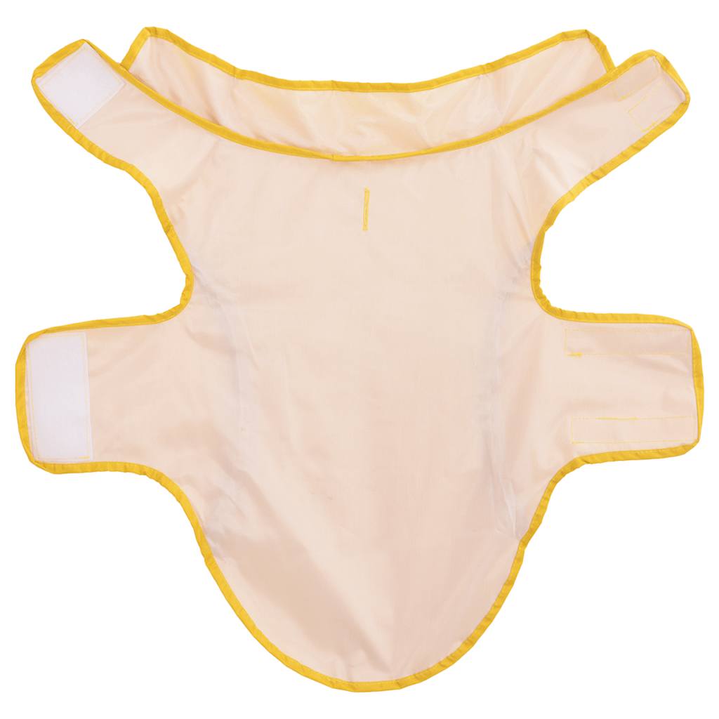 Regnrock för hundar med reflekterande remsor polyester gul XXS
