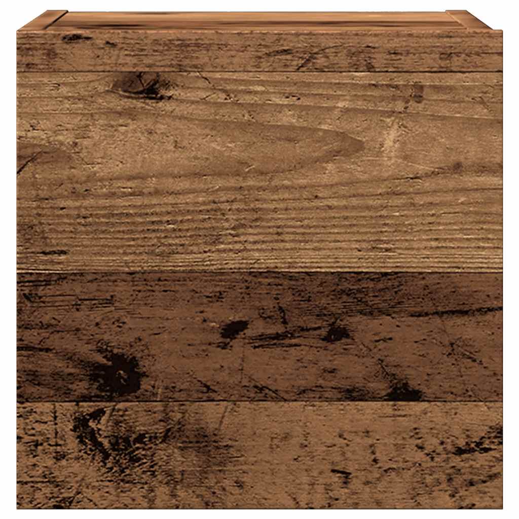 TV-skåp väggmonterat 4 delar gammalt trä konstruerat trä