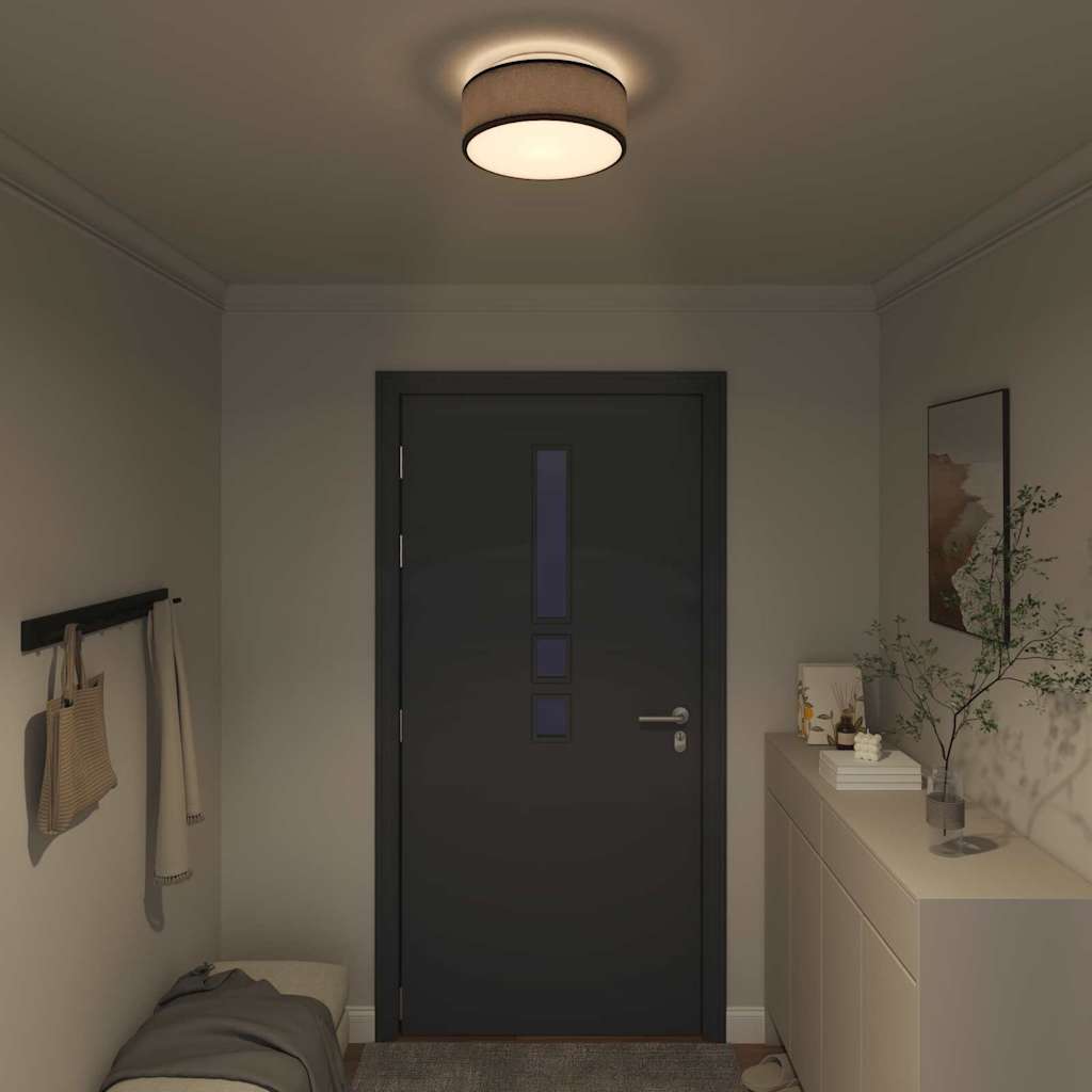 Taklampa med strålkastare Svart 30 x 30 x 13,5 cm tyg