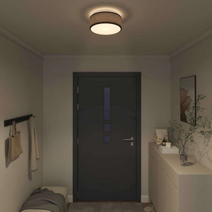 Taklampa med strålkastare Svart 30 x 30 x 13,5 cm tyg