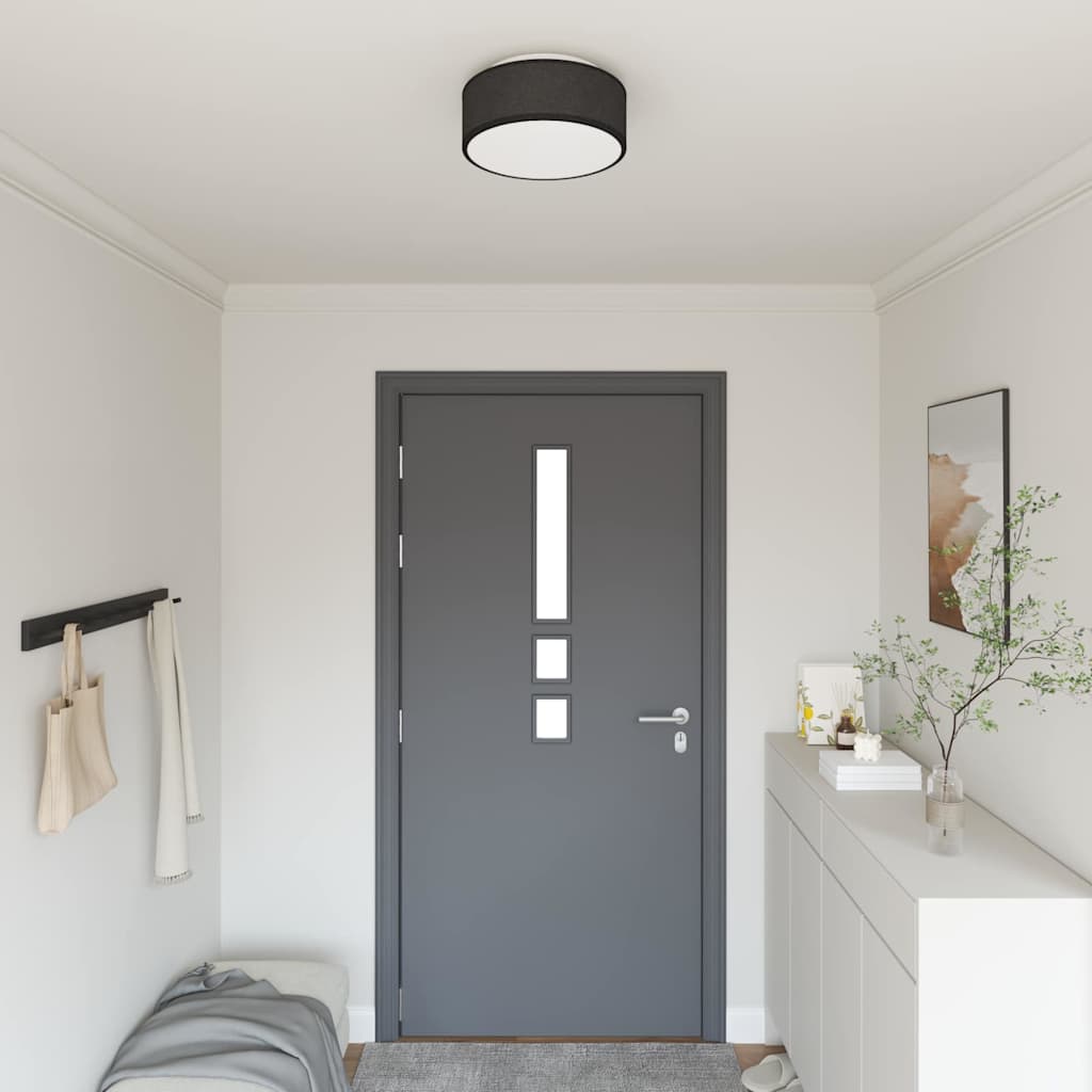 Taklampa med strålkastare Svart 30 x 30 x 13,5 cm tyg