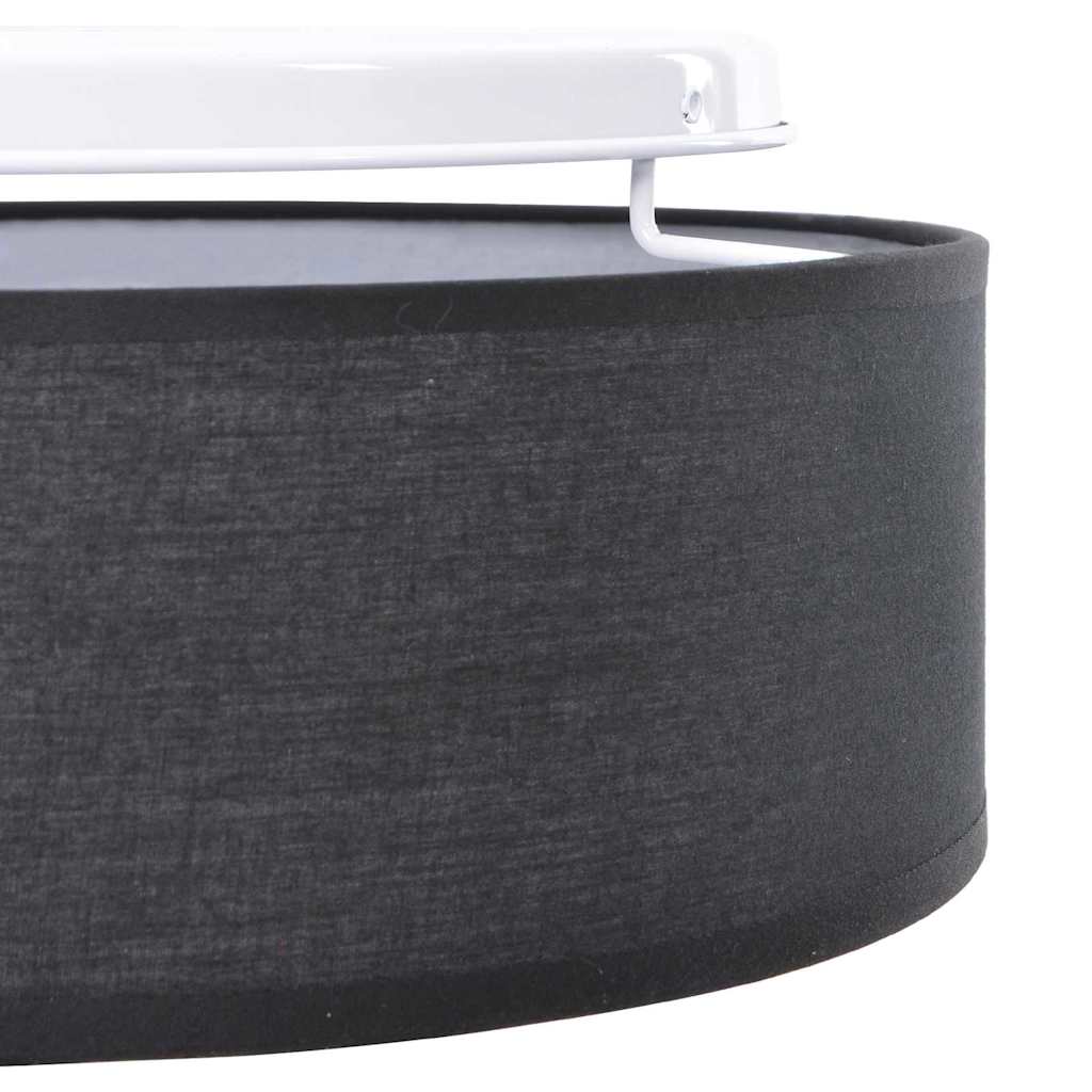 Taklampa med strålkastare Svart 38 x 38 x 13,5 cm tyg