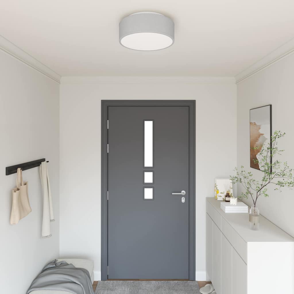 Taklampa med strålkastare Grå 38 x 38 x 13,5 cm tyg